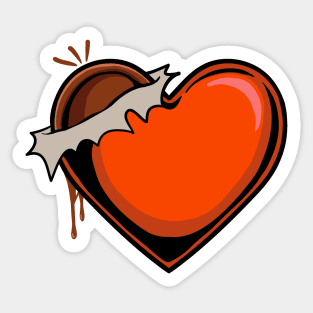 Chocolate Heart Sticker